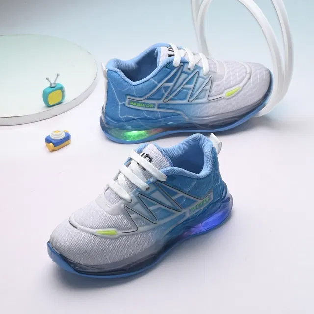 Casual Shoes for Kids (White & Blue, 12C)