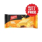 Delicrunch Orange Flavoured Crunchy Wafers 2X60 g (Buy 1 Get 1 Free)