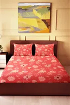 Microfiber Double Bedsheet with 2 Pillow Covers 