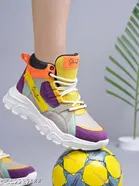 Shoetopia Colorblocked Synthetic Sneakers for Girls 