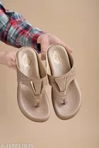 Shoetopia Beige Flat Sandals 