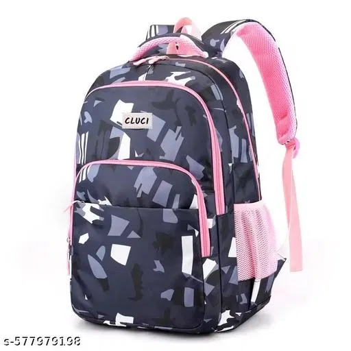 Polyester Backpack Bag, Black