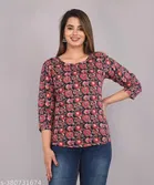 Rayon Printed Kurti for Women 