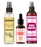 Gabana Beauty Natural Rosemary Hair Spray (100 ml) with Nail Strong & Repair Serum (30 ml) & Natural Rose Water (100 ml) (Set of 3)