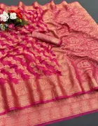 Organza Zari Woven Saree for Women 
