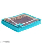 KANUSHI® Set of 9 Pc Flower Design Transparent Saree Cover/Bag with Stainless Steel Zip Lock Combo