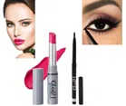 Combo of Glam21 Lipstick with Waterproof Kajal (Magenta & Black, Set of 2)