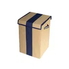 Cloth Laundry Baskets, Blue & Beige 