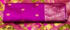 Litchi Silk Zari Woven Saree for Women, Pink 