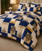 Simple Home 120TC Geometry Queen Bedsheet 88x96inch Multicolor