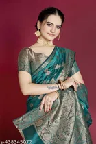 Organza Zari Woven Saree for Women 