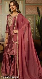 Designer Kurti Pant Dupatta Set for Women 