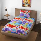 Microfiber Single Bedsheet with Single Pillow Cover 