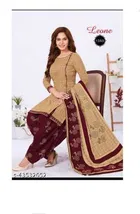 Sharda Beautiful Leon Crepe Women Printed Unstitched Casual Dress Material Suit 