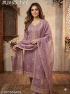 Embroidered Lucknowi Net Un Stitched Suit 