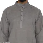 Cotton Blend Solid Kurta with Pyjama for Men 
