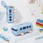 Plastic Bus Shape Sipper Bottle for Kids, Multicolor 