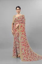 Georgette Printed Saree for Women 