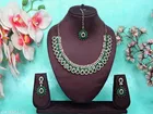 Green Free Size Necklace Set for Women