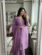 Silk Blend Embroidered Punjabi/All Over Suits for Women 