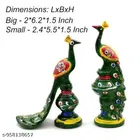 Paper Mache Peacock Showpiece, Set of 2 
