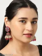 HighGold oxidised Rani Bandhai Crystal Pearl Premium Jhumkha for Women 