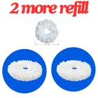 Stainless Steel Spin Mop Rod Set with 2 Refill 