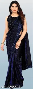 Lycra Sequence Saree for Women 