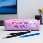 Cute Stylish Unicorn  School Stationery Zipper Pouch for Kids (Pack of 1)
