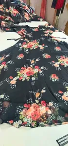 Women's Floral Print Flared Anarkali Gown 