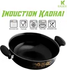 Cast Iron Kadai (Black, 28 cm)