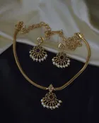 Zircon Gold-plated Copper Jewellery Set for Women 