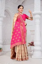 Kanjeevaram Silk Zari Woven Saree for Women 