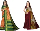 Women's Printed Saree with Unstitched Blouse 
