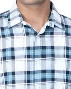 Poly Cotton Full Sleeves Chequered Shirt for Men 