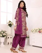 Crepe Floral Punjabi Suits for Women 