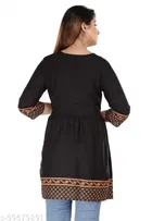 Anarkali Rayon Printed Kurti for Women 