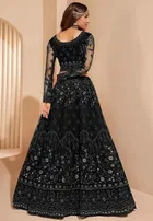 Net Embroidred Semi Stiched Lehenga Choli for Women 