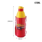 CELLO Puro Junior 600 Hot Wheel Print Plastic Water Bottle 470ml, Red & Yellow