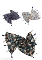 Chiffon Printed Scarves for Women, Multicolor, Pack of 3