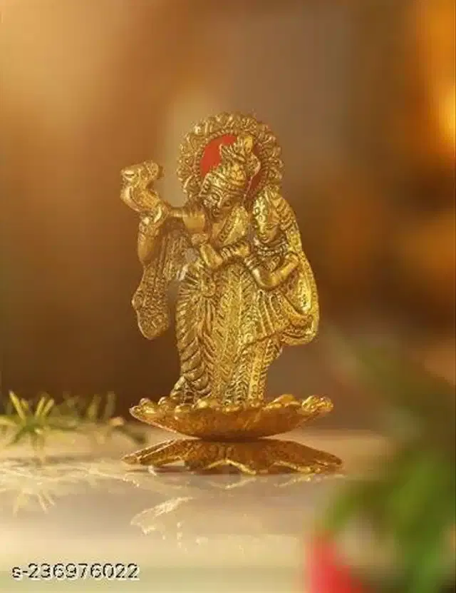 Radhe Krishna Idol (Gold)