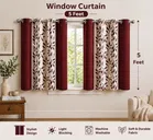 Alaqsa Brown Floral Polyester Window Curtain 5Ft Pack Of 1