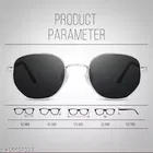 Geometric UV Protected Sunglasses for Mens ,Black