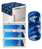 Knit Printed Fridge 3 Pcs Mat with Top & Handle Cover 