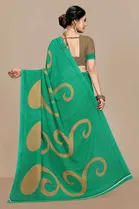 Kanooda Prints Georgette Women Saree With Un-stitched Blouse 