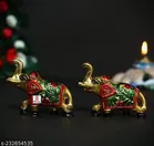 Metal Elephant Set of 2 