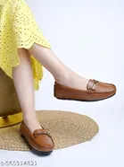 Shoetopia Solid Loafers for Women 