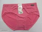 Solid High Rise Bikini Cotton Blend Briefs for Women, Pack of 4 