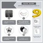 9th Happy Birthday Balloon Decoration Kit, Black, Set of 1