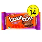 Britannia Bourbon The Original Chocolate Cream Biscuits, 14X50 g (Pack Of 14)